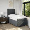 Box spring postel s matrací 80x200 cm textil [3291107] (Barva Světle šedá)