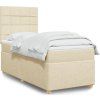 Box spring postel s matrací 80x200 cm textil [3291107] (Barva Světle šedá)