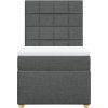 Box spring postel s matrací 80x200 cm textil [3291107] (Barva Světle šedá)