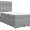 Box spring postel s matrací 80x200 cm textil [3291107] (Barva Světle šedá)