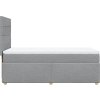 Box spring postel s matrací 80 x 200 cm textil [3291107] (Barva Světle šedá)