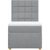 Box spring postel s matrací 80x200 cm textil [3291107] (Barva Světle šedá)