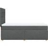 Box spring postel s matrací 80 x 200 cm textil [3293407] (Barva Světle šedá)