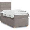 Box spring postel s matrací 80 x 200 cm textil [3293407] (Barva Světle šedá)
