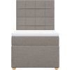 Box spring postel s matrací 80 x 200 cm textil [3293407] (Barva Světle šedá)