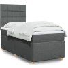 Box spring postel s matrací 80 x 200 cm textil [3293407] (Barva Světle šedá)