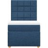 Box spring postel s matrací 80x200 cm textil [3293407] (Barva Světle šedá)