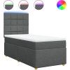 Box spring postel s matrací 80 x 200 cm textil [3293407] (Barva Světle šedá)