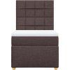 Box spring postel s matrací 80 x 200 cm textil [3293407] (Barva Světle šedá)