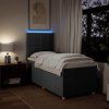 Box spring postel s matrací 80 x 200 cm textil [3293407] (Barva Světle šedá)