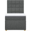 Box spring postel s matrací 80 x 200 cm textil [3293407] (Barva Světle šedá)