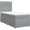 Box spring postel s matrací 80x200 cm textil [3293407] (Barva Světle šedá)