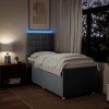 Box spring postel s matrací 80x200 cm textil [3293407] (Barva Světle šedá)