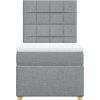 Box spring postel s matrací 80x200 cm textil [3293407] (Barva Světle šedá)