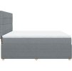 Box spring postel s matrací 180x200 cm textil [3292135] (Barva Světle šedá)