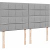 Box spring postel s matrací 180x200 cm textil [3292135] (Barva Světle šedá)