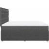 Box spring postel s matrací 180x200 cm textil [3292149] (Barva Světle šedá)