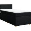 Box spring postel s matrací 80x200 cm textil [3286501] (Barva Tmavě šedá)