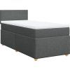 Box spring postel s matrací 80x200 cm textil [3286501] (Barva Tmavě šedá)