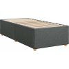 Box spring postel s matrací 80x200 cm textil [3286501] (Barva Tmavě šedá)