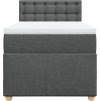 Box spring postel s matrací 80x200 cm textil [3286522] (Barva Tmavě šedá)