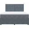 Box spring postel s matrací 180x200 cm samet [3292401] (Barva Tmavě šedá)
