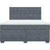 Box spring postel s matrací 180x200 cm samet [3290980] (Barva Černá)