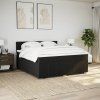 Box spring postel s matrací 180x200 cm textil [3287148] (Barva Tmavě šedá)