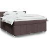 Box spring postel s matrací 180x200 cm textil [3287148] (Barva Tmavě šedá)
