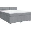 Box spring postel s matrací 180x200 cm textil [3287148] (Barva Tmavě šedá)