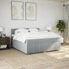 Box spring postel s matrací 180x200 cm textil [3287148] (Barva Tmavě šedá)