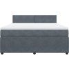 Box spring postel s matrací 180x200 cm samet [3290101] (Barva Tmavě šedá)