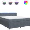 Box spring postel s matrací 180x200 cm samet [3290101] (Barva Tmavě šedá)