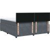 Box spring postel s matrací 180x200 cm samet [3290101] (Barva Tmavě šedá)