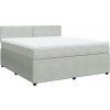 Box spring postel s matrací 180x200 cm samet [3290101] (Barva Tmavě šedá)