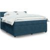 Box spring postel s matrací 180x200 cm samet [3290101] (Barva Tmavě šedá)