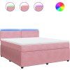 Box spring postel s matrací 180x200 cm samet [3290101] (Barva Tmavě šedá)