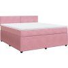 Box spring postel s matrací 180x200 cm samet [3290101] (Barva Tmavě šedá)