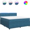 Box spring postel s matrací 180x200 cm samet [3290122] (Barva Modrá)
