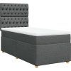 Box spring postel s matrací 80x200 cm textil [3291115] (Barva Tmavě šedá)
