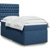 Box spring postel s matrací 80x200 cm textil [3291115] (Barva Tmavě šedá)