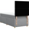 Box spring postel s matrací 80x200 cm textil [3291122] (Barva Tmavě šedá)