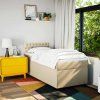 Box spring postel s matrací 80x200 cm textil [3288027] (Barva Krémová)