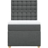 Box spring postel s matrací 80x200 cm textil [3293422] (Barva Tmavě šedá)