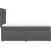 Box spring postel s matrací 80x200 cm textil [3293422] (Barva Tmavě šedá)