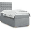 Box spring postel s matrací 80x200 cm textil [3293422] (Barva Tmavě šedá)