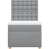 Box spring postel s matrací 80x200 cm textil [3293422] (Barva Tmavě šedá)