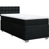 Box spring postel s matrací 80x200 cm textil [3288031] (Barva Černá)