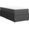 Box spring postel s matrací 80x200 cm textil [3285525] (Barva Světle šedá)