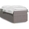Box spring postel s matrací 80x200 cm textil [3285525] (Barva Světle šedá)